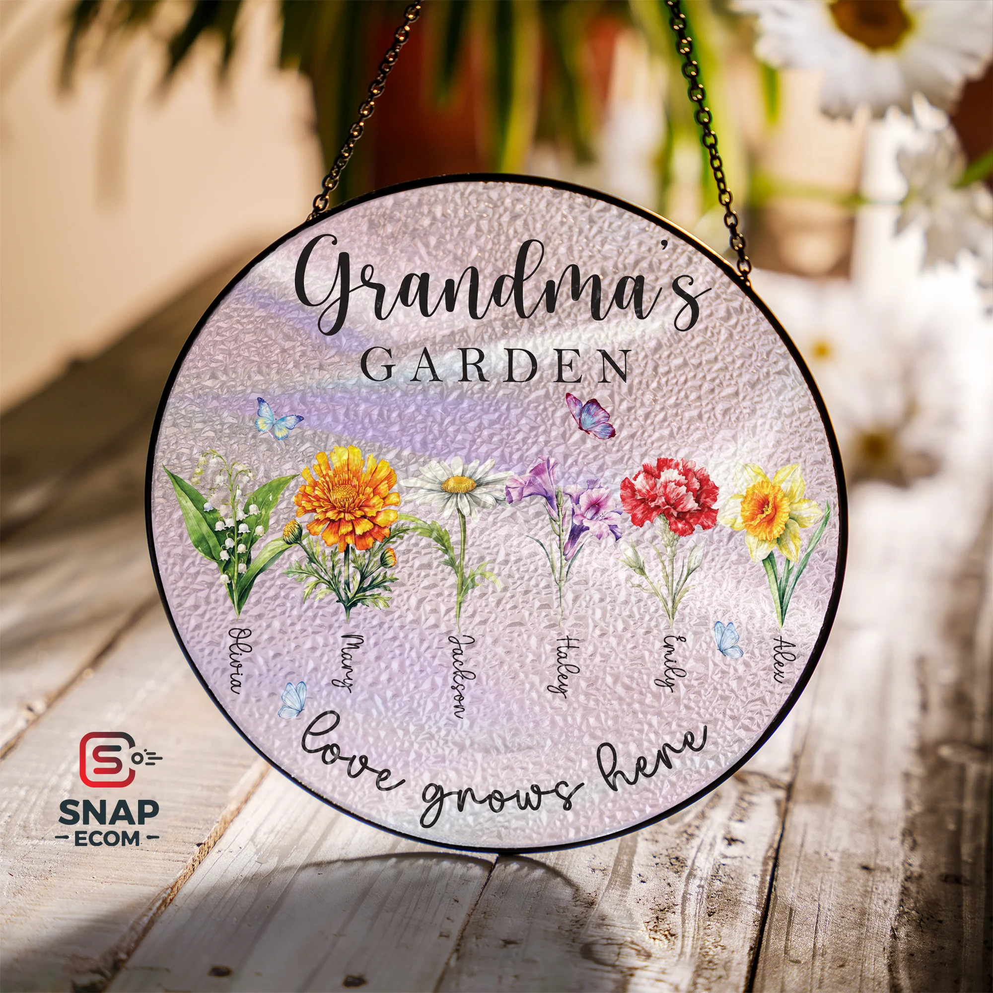 Personalized Stained Glass Suncatcher - 13