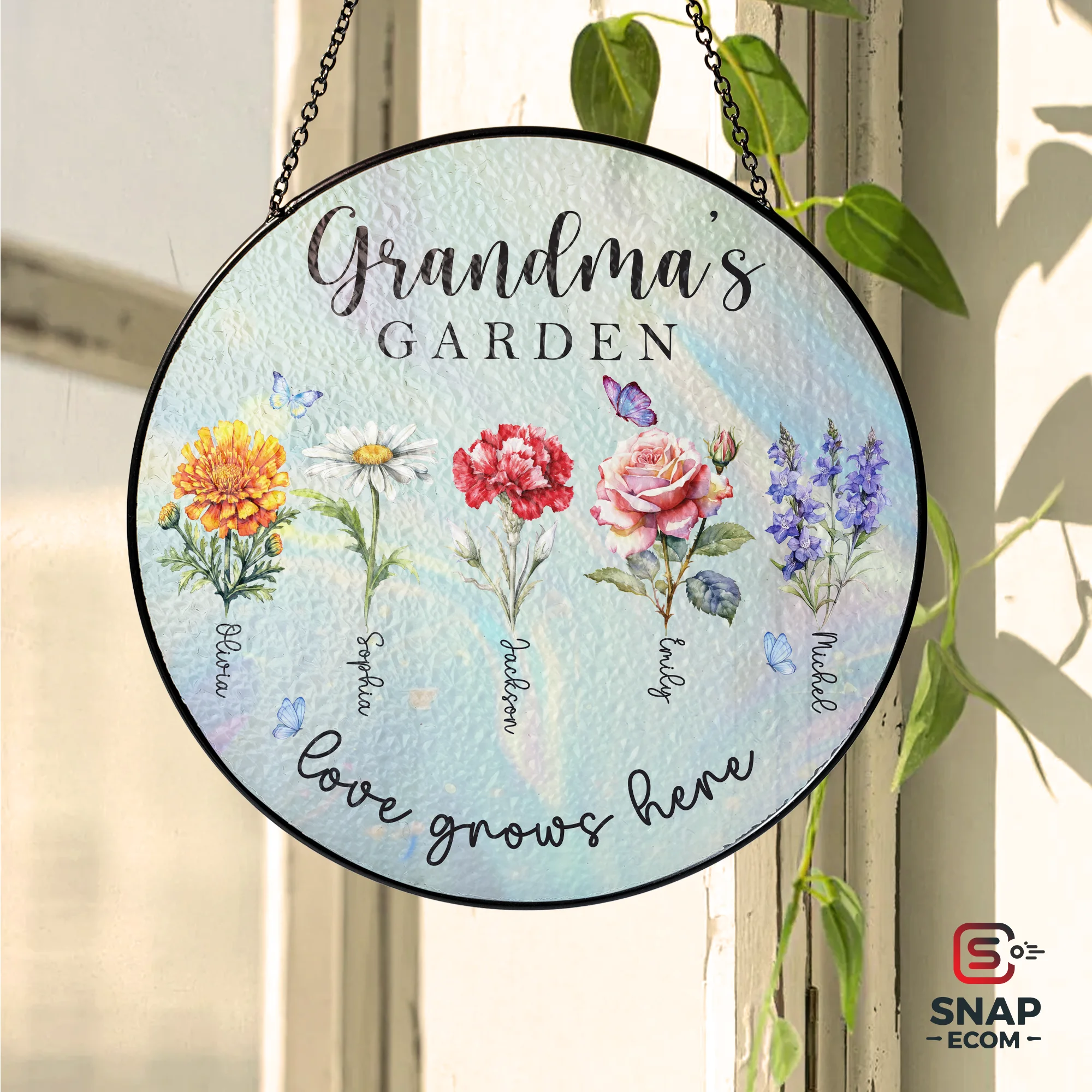 Personalized Stained Glass Suncatcher - 14