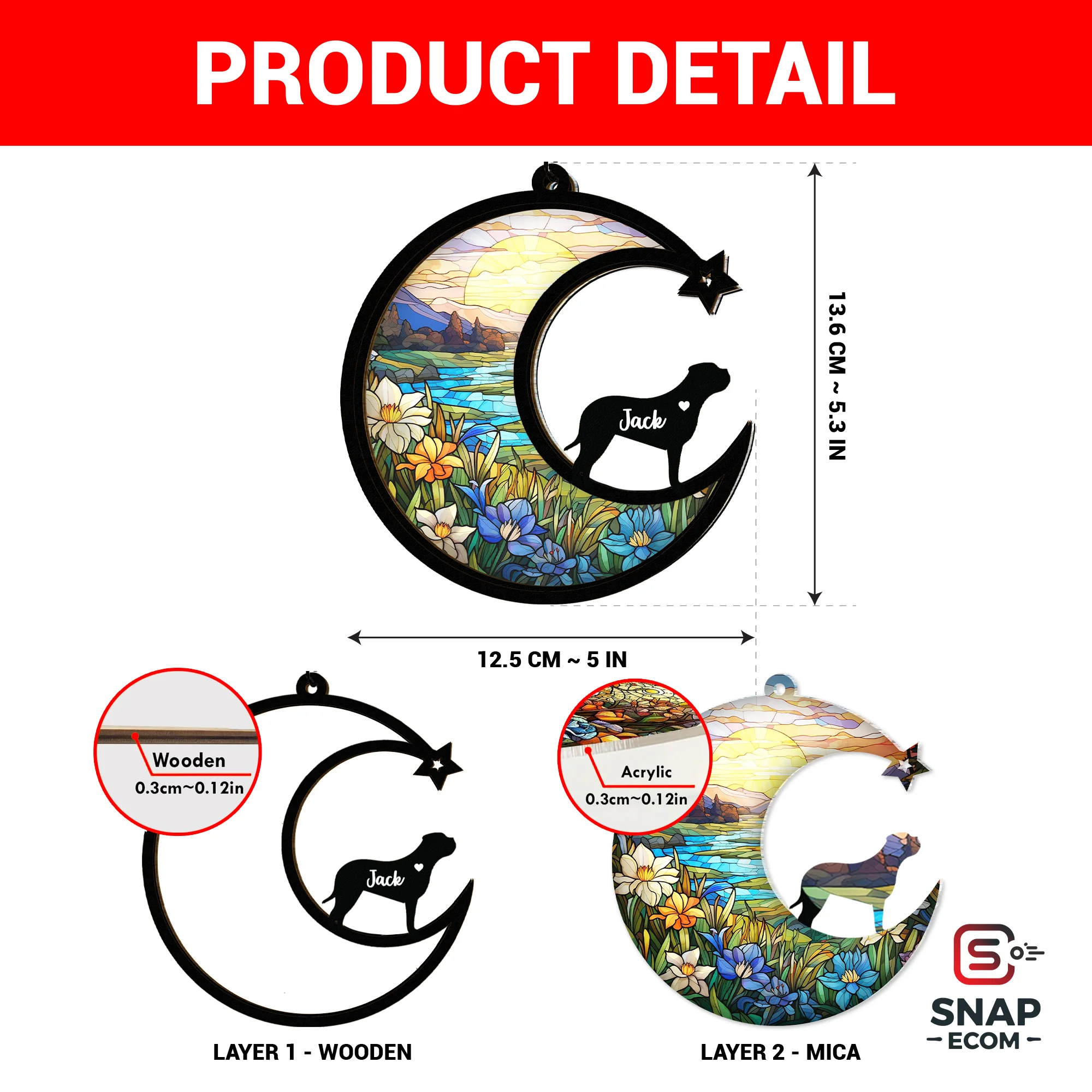 2 Layer Wood-Acrylic Suncatcher - 20