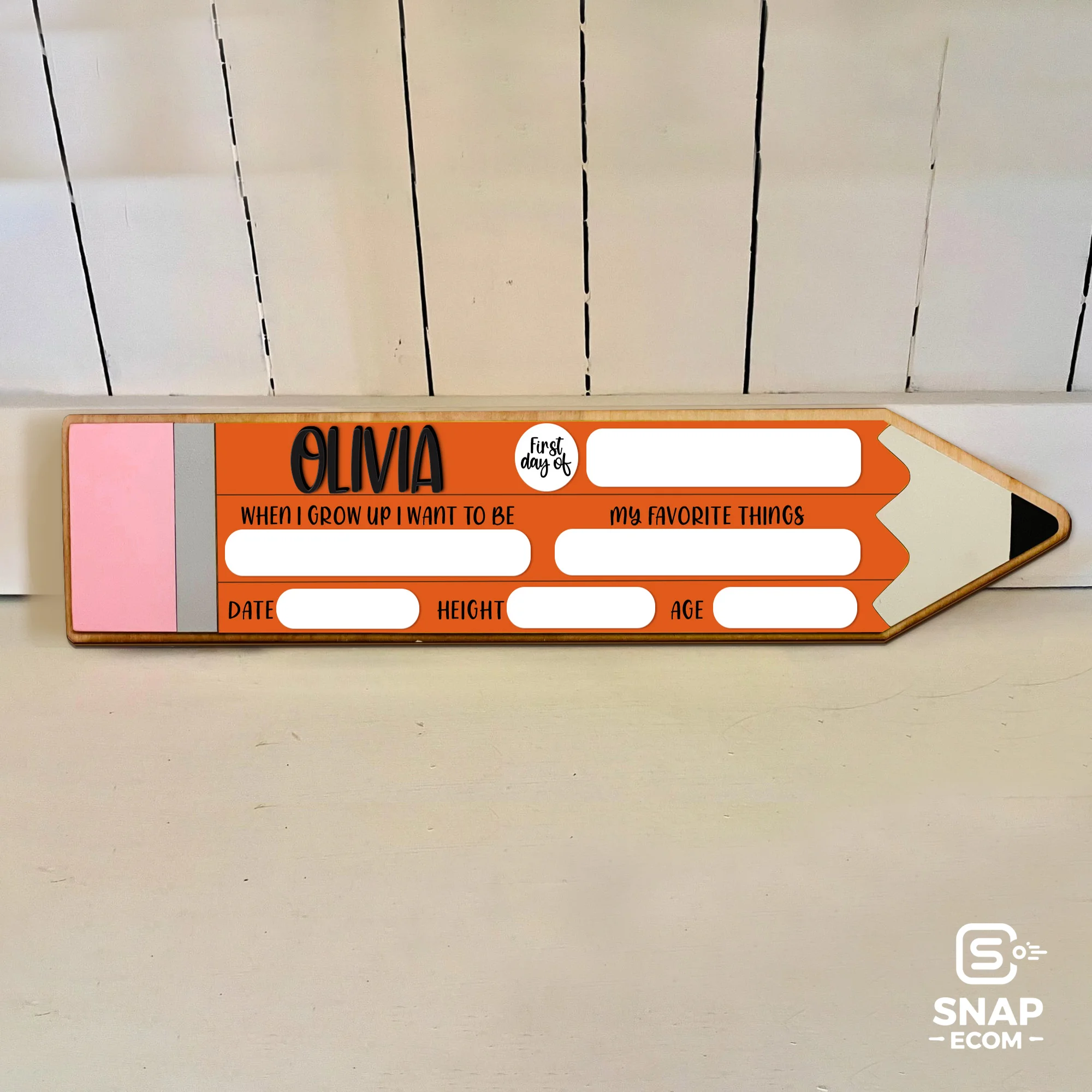 Persionalized First/ Last Day of School Sign Pencil Wood- 2 layers - 8