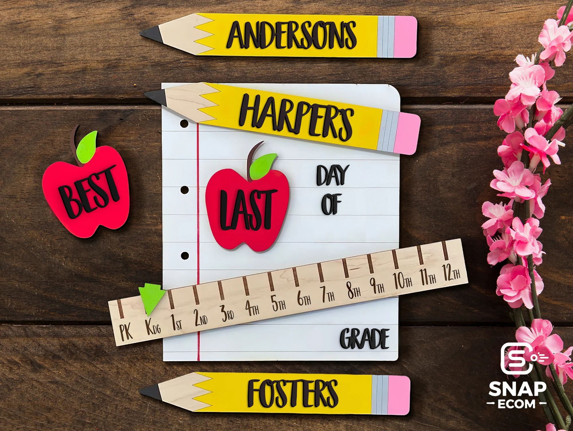 Personalized Adorable First Day of School Sign - 6