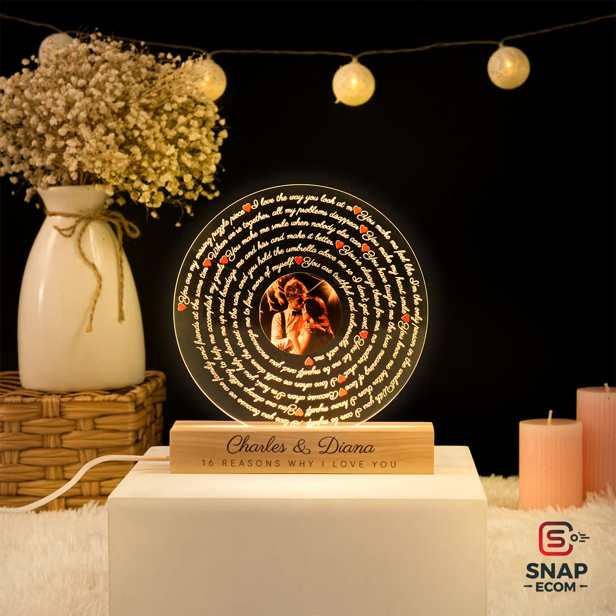 Custom Acrylic Night Light – Rectangle Base - 2