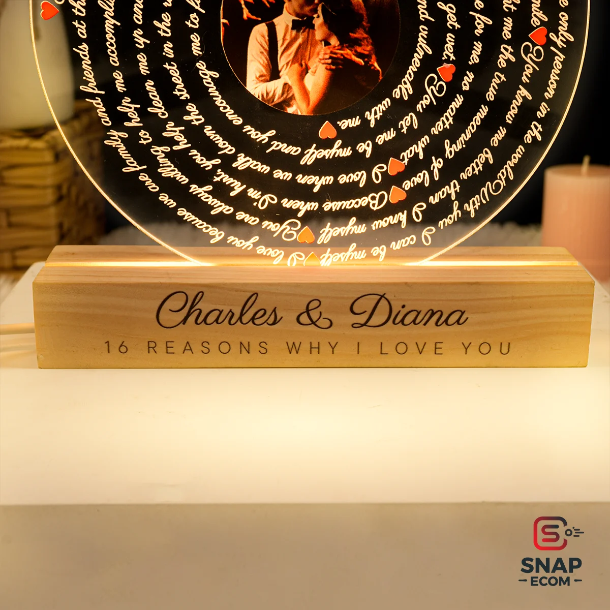 Custom Acrylic Night Light – Rectangle Base - 3