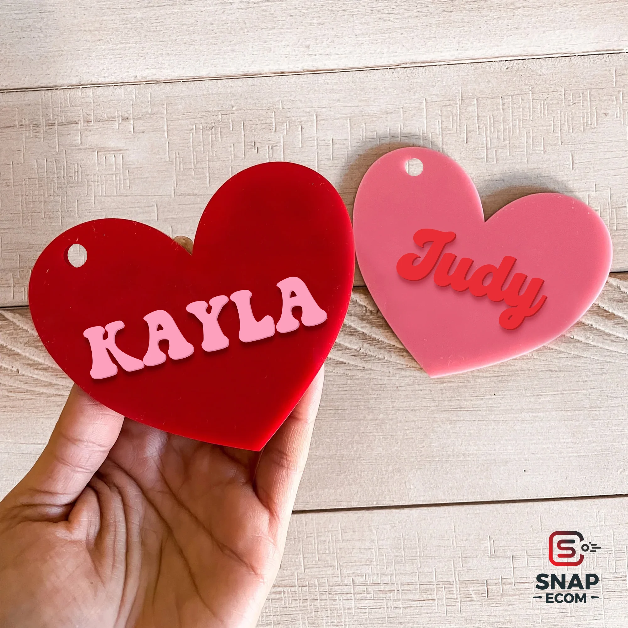 Personalized Acrylic Basket Tag - 2 layers - 6