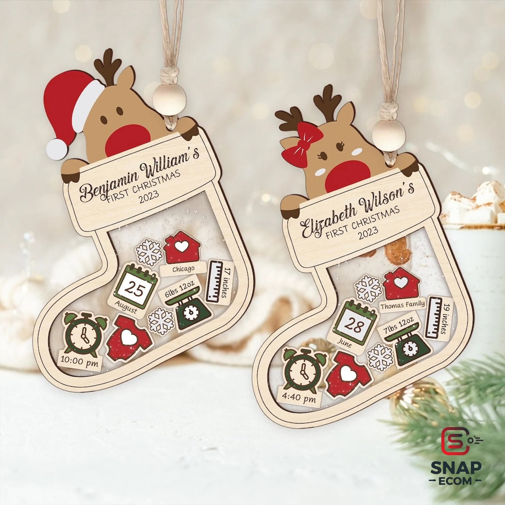 Personalized Teacher Gift Mix Wood and Acryic Ornament - 3 layers