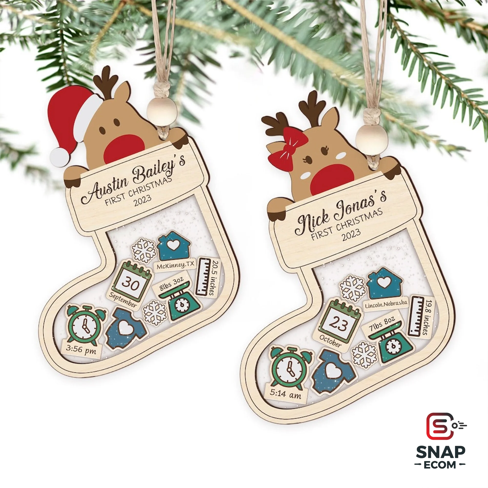 Personalized Teacher Gift Mix Wood and Acryic Ornament - 3 layers - 11