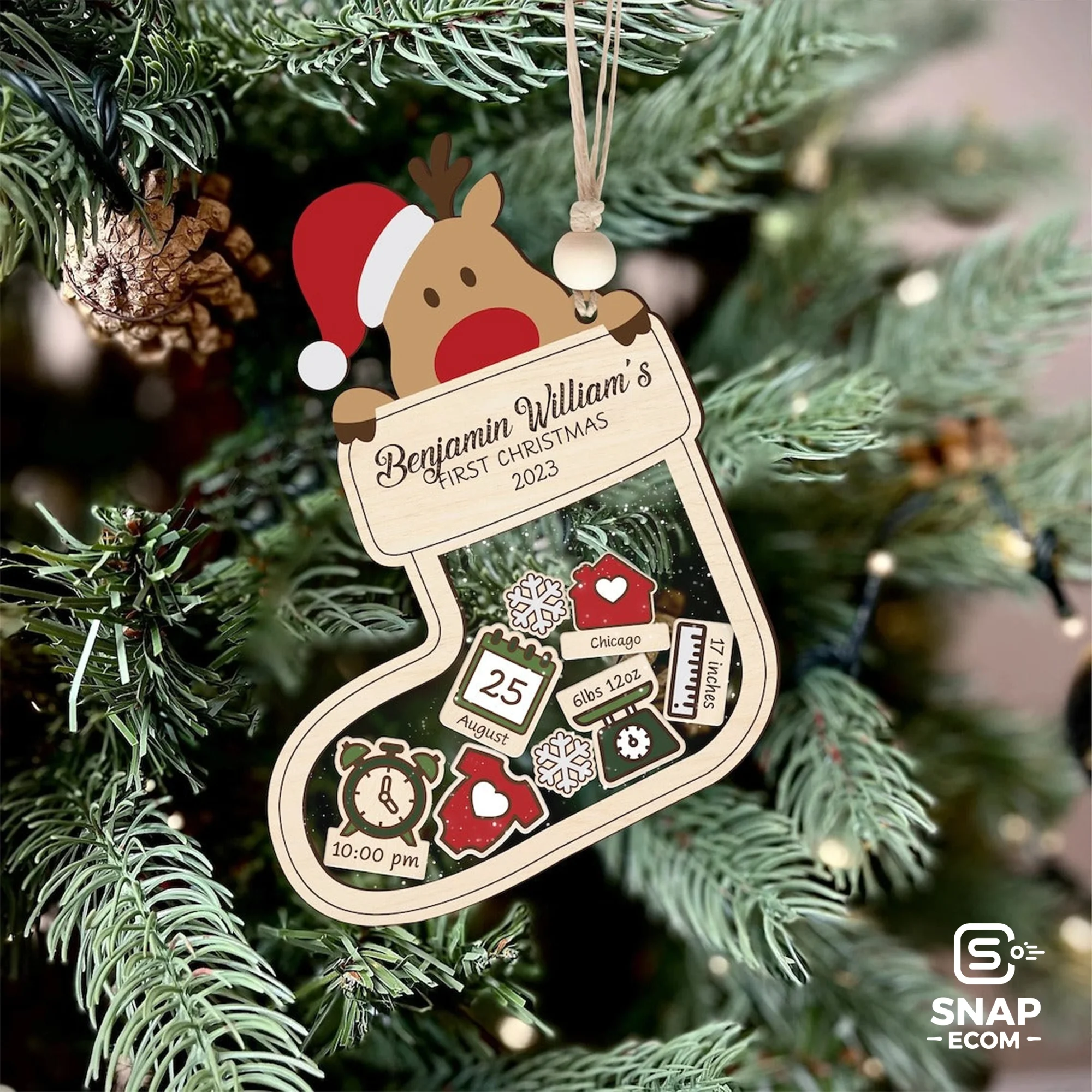 Personalized Teacher Gift Mix Wood and Acryic Ornament - 3 layers - 12