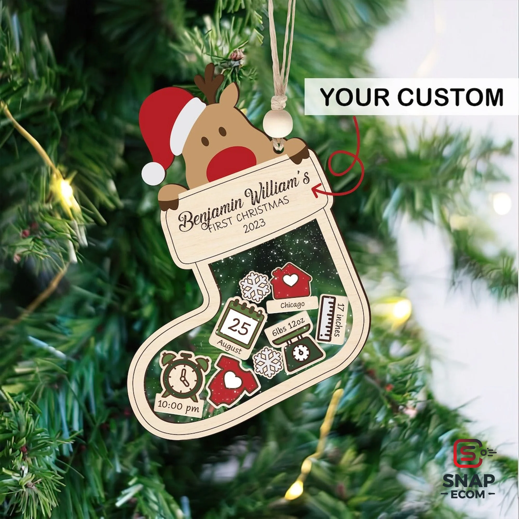 Personalized Teacher Gift Mix Wood and Acryic Ornament - 3 layers - 13