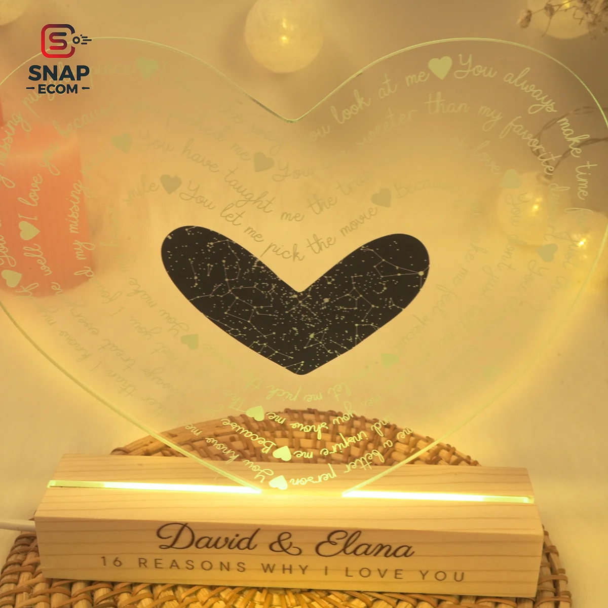 Custom Acrylic Night Light – Rectangle Base - 6