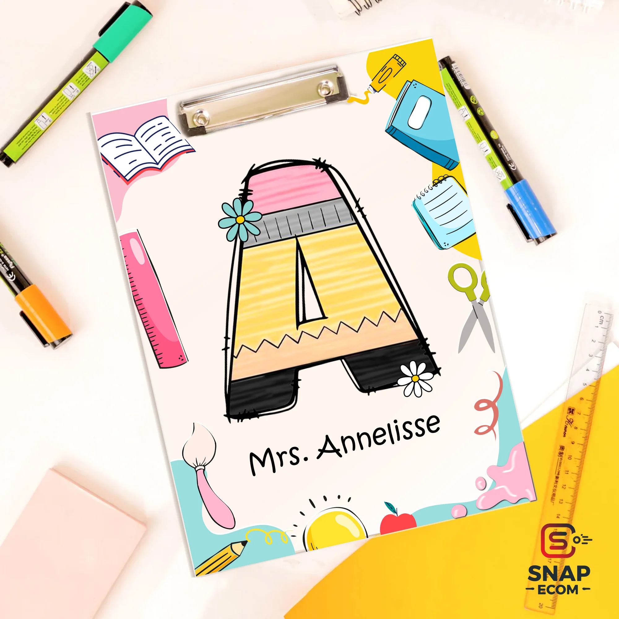 Personalized Teacher Acrylic Clipboard - 8