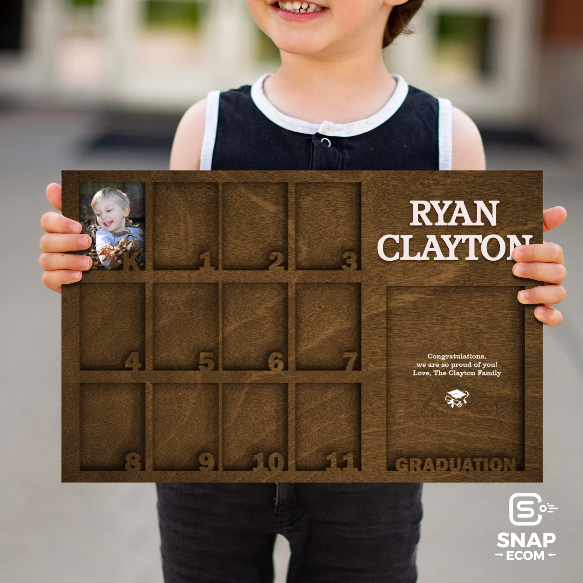 Personalized Photo School Year Wooden Sign 3 layers - 5