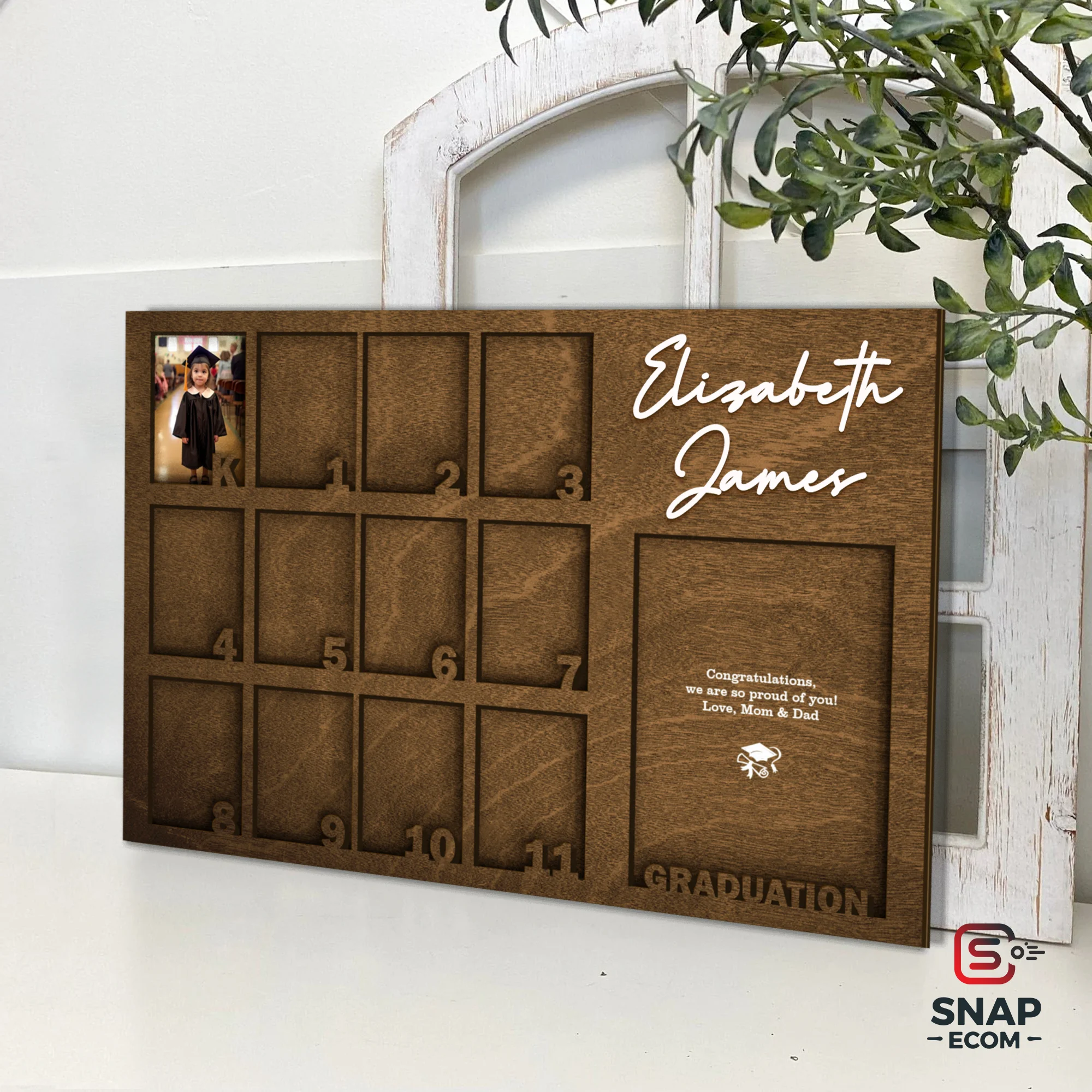 Personalized Photo School Year Wooden Sign 3 layers - 7