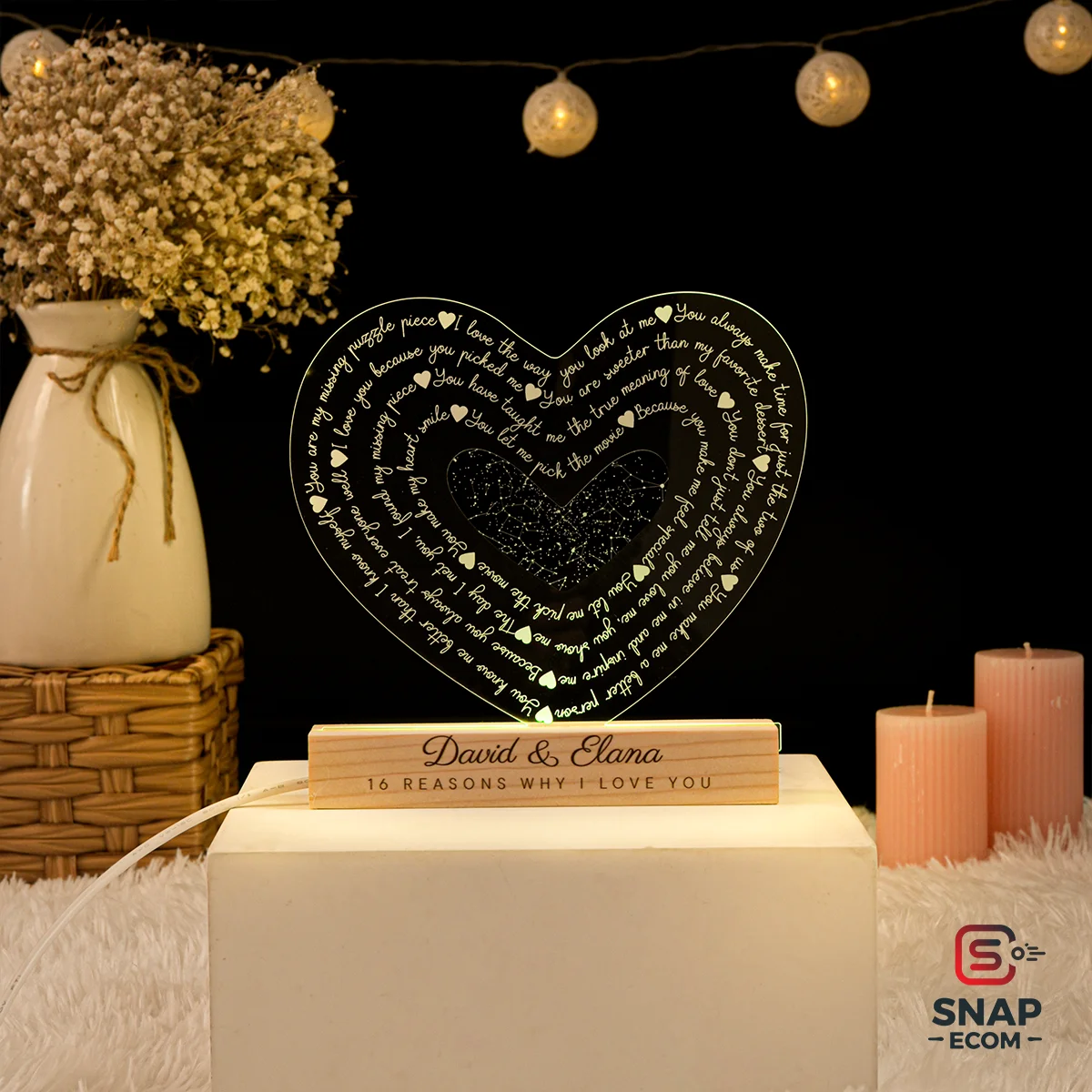 Custom Acrylic Night Light – Rectangle Base - 9