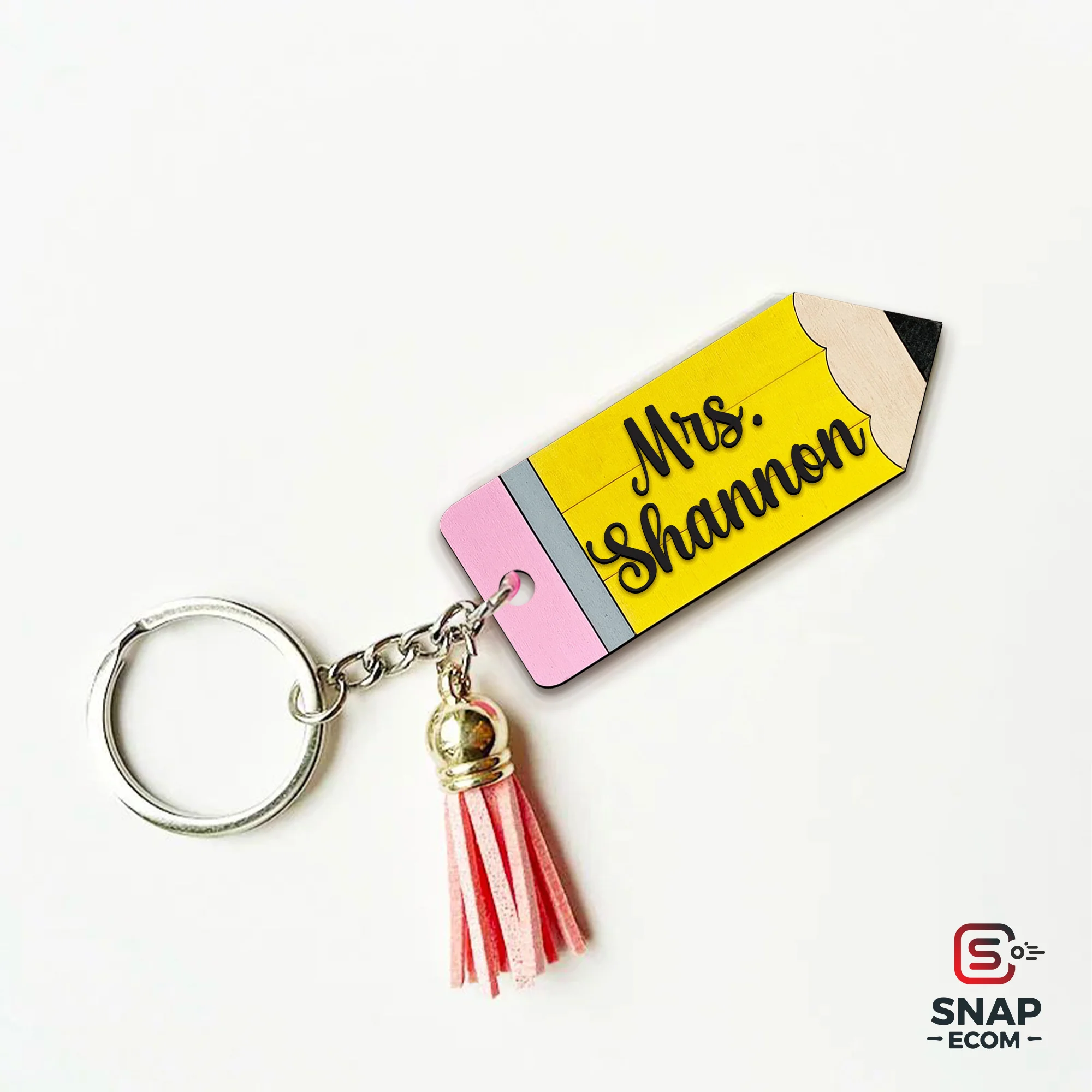 Personalized Wood Keychain - 2 layers - 7