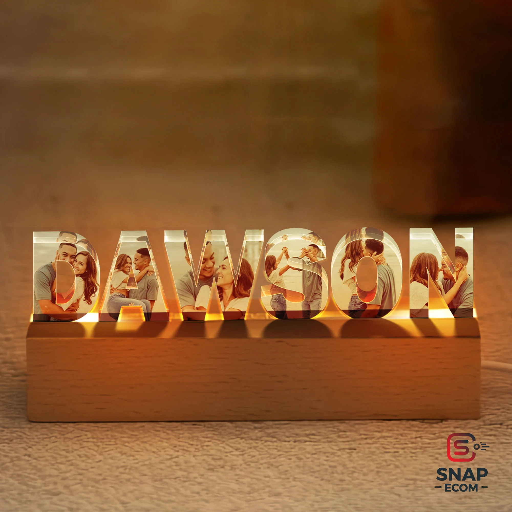 Personalized Desk Name Plate Night Light - 3