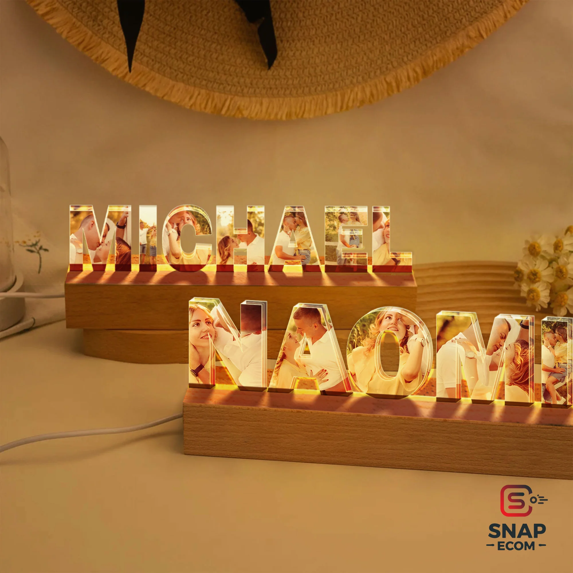 Personalized Desk Name Plate Night Light - 7