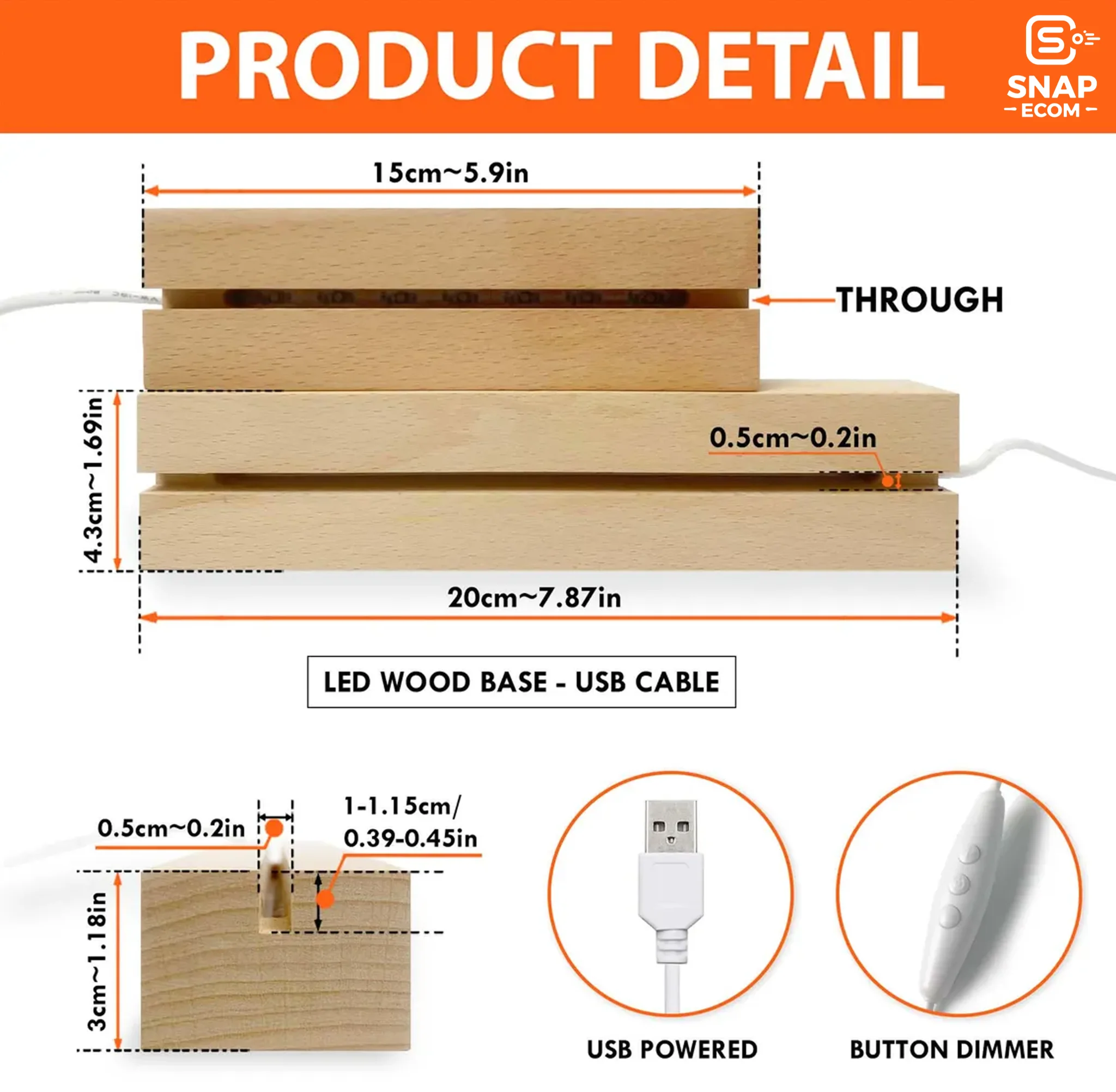 Custom Acrylic Night Light – Rectangle Base - 18