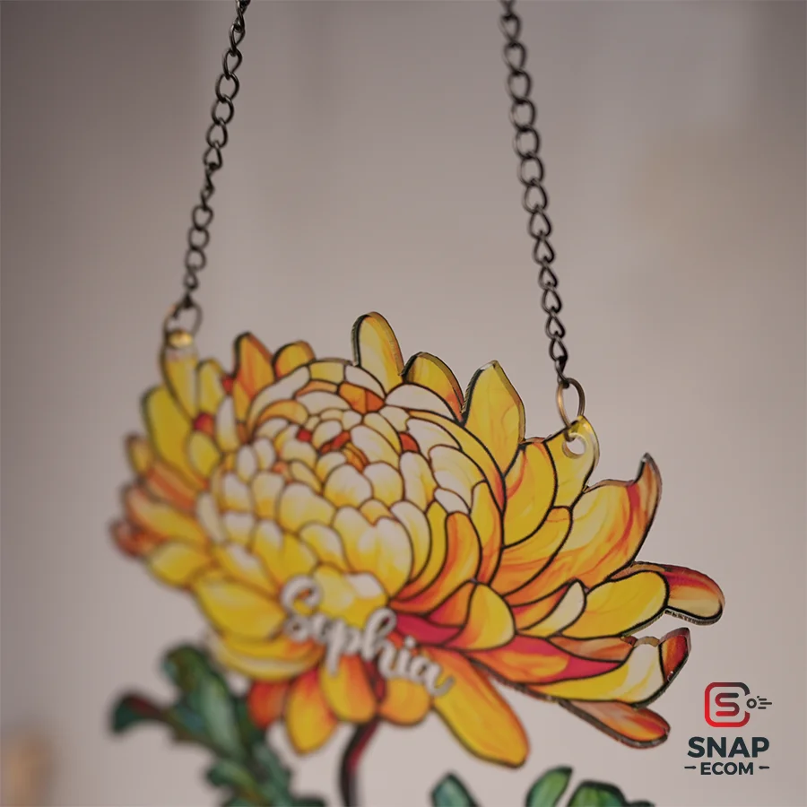 Personalized Flower Suncatcher Acrylic 1 layer - 2