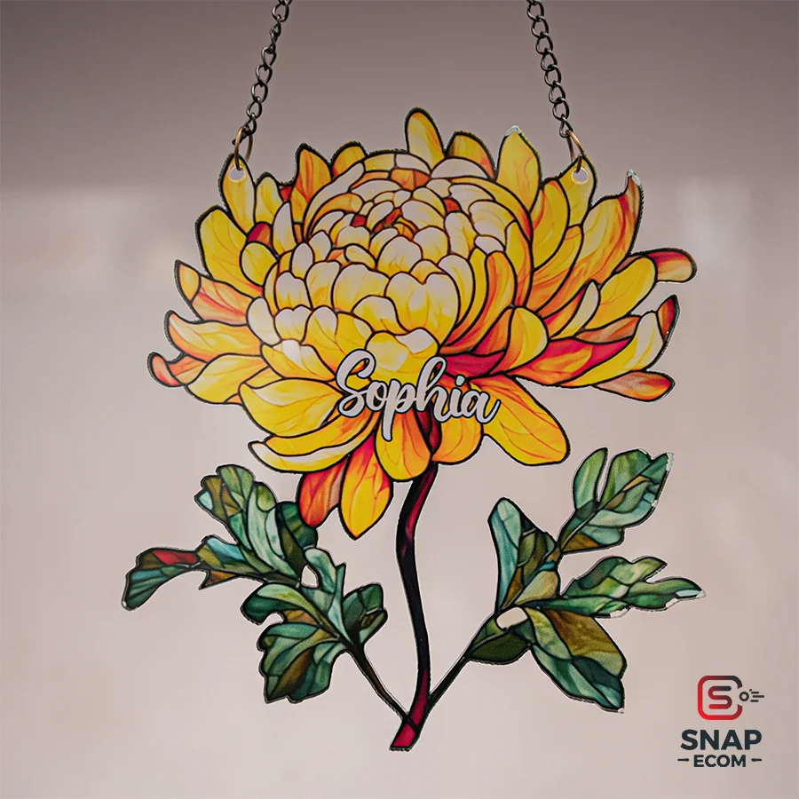 Personalized Flower Suncatcher Acrylic 1 layer - 3