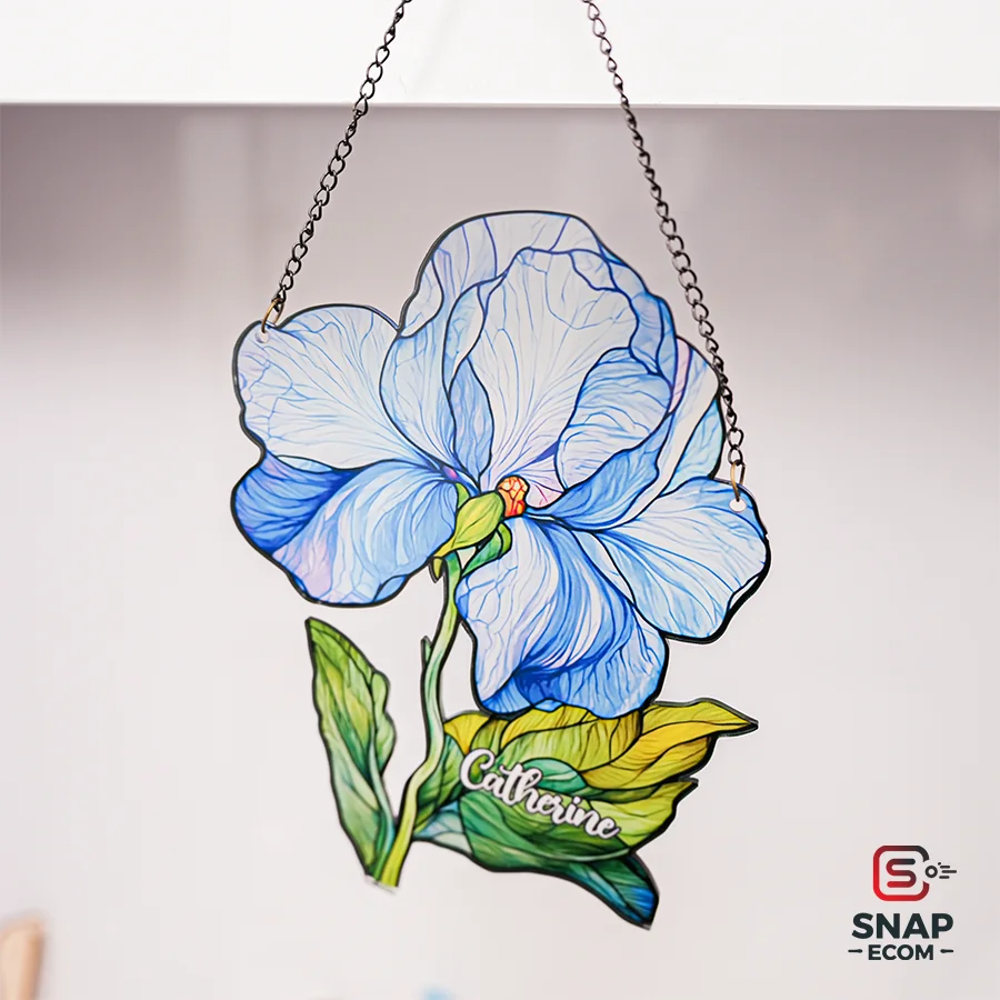 Personalized Flower Suncatcher Acrylic 1 layer - 11