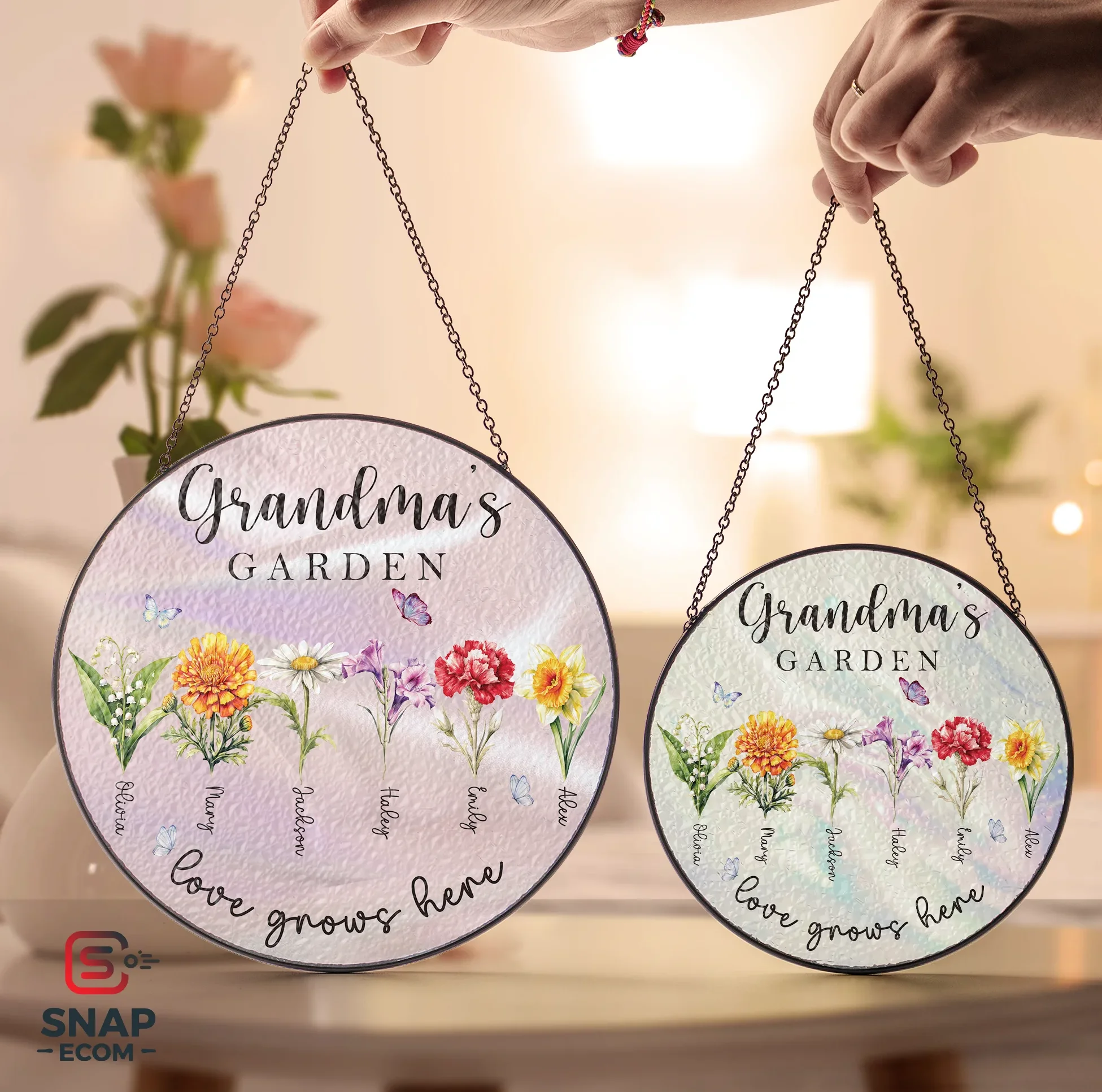 Personalized Stained Glass Suncatcher – Where Light Meets Memory ☀️