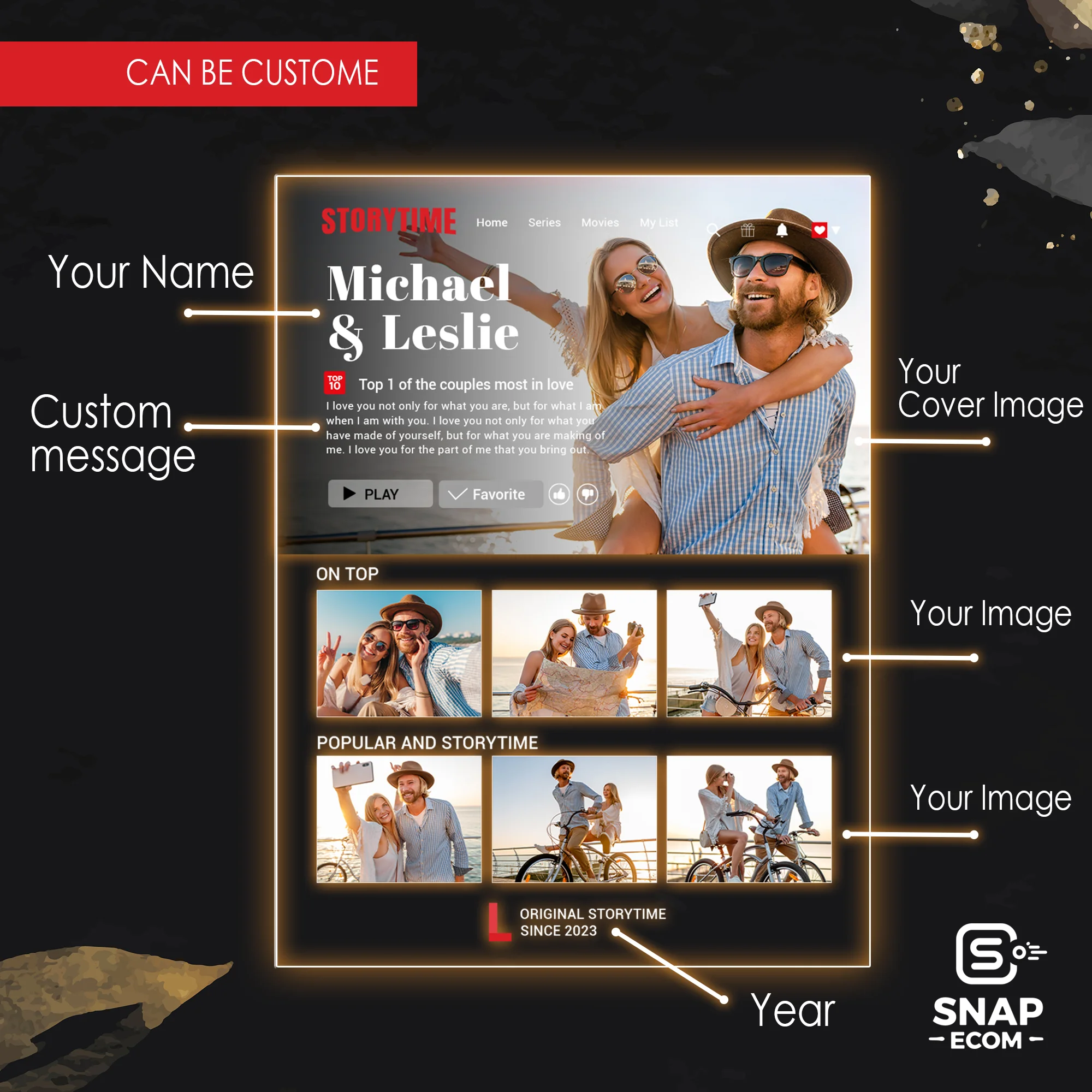 Custom Acrylic Night Light – U shaped Base - 6